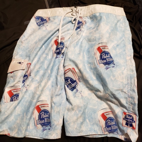 pabst blue ribbon swim trunks